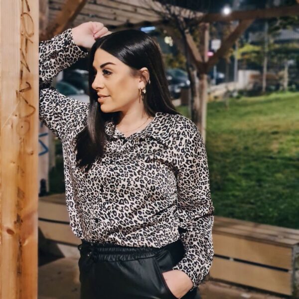 γυναικειο πουκαμισο leopard μακριμανικο