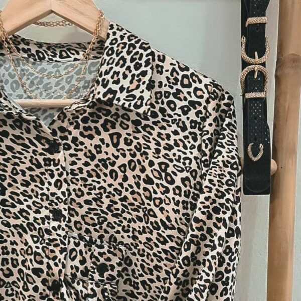 Γυναικείο Πουκάμισο Σατέν Leopard