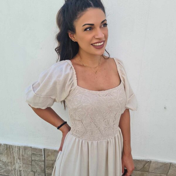 Μaxi Λινό Φόρεμα