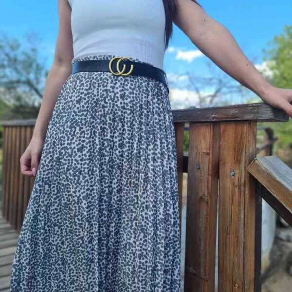 Φούστα Maxi Πλισέ Πουά