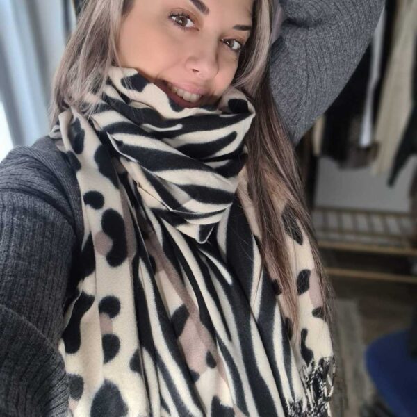 Γυναικεία Πασμίνα Animal Print σε 2 Αποχρώσεις